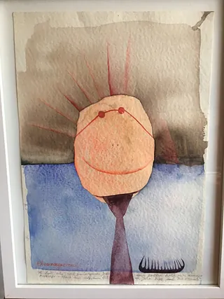 Gemälde: Mann mit blauem Hemd und Schlips